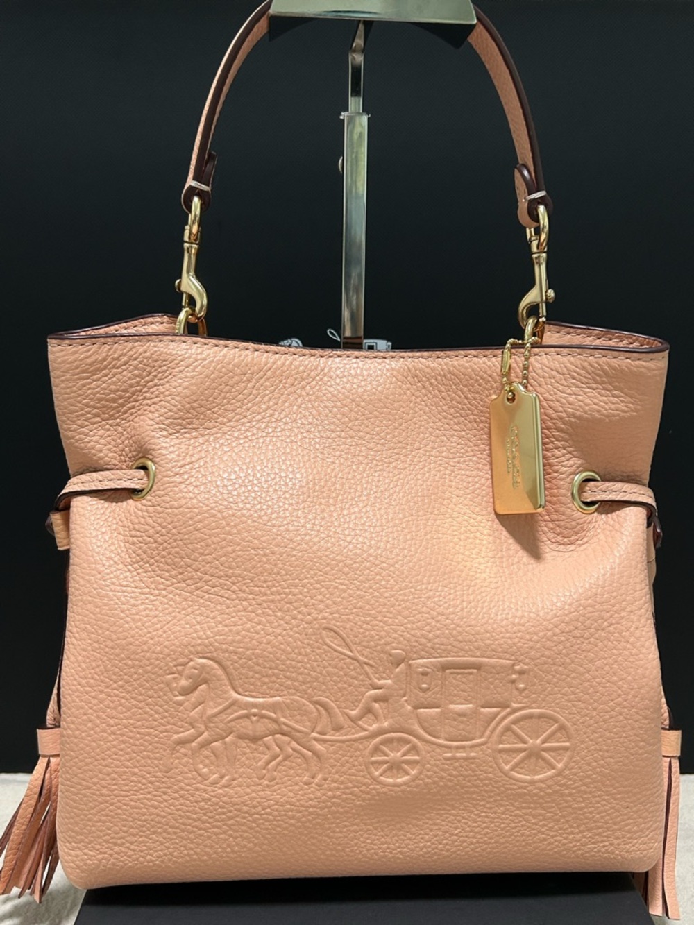 COACH Andy Horse & Carriage Pebble Leather 2Way Crossbody/Satchel - Picture 3 of 16